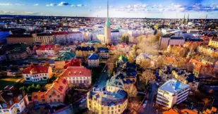 Aerial view of Helsinki, Finland