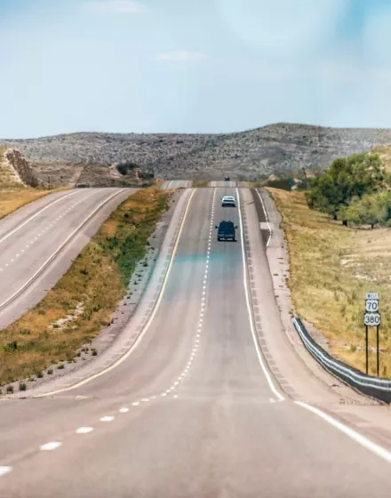 open highway in Roswell New Mexico
