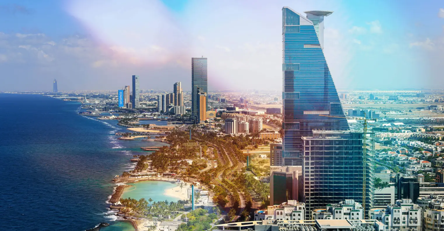 Jeddah skyline - Arial View - Jeddah city Saudi Arabia