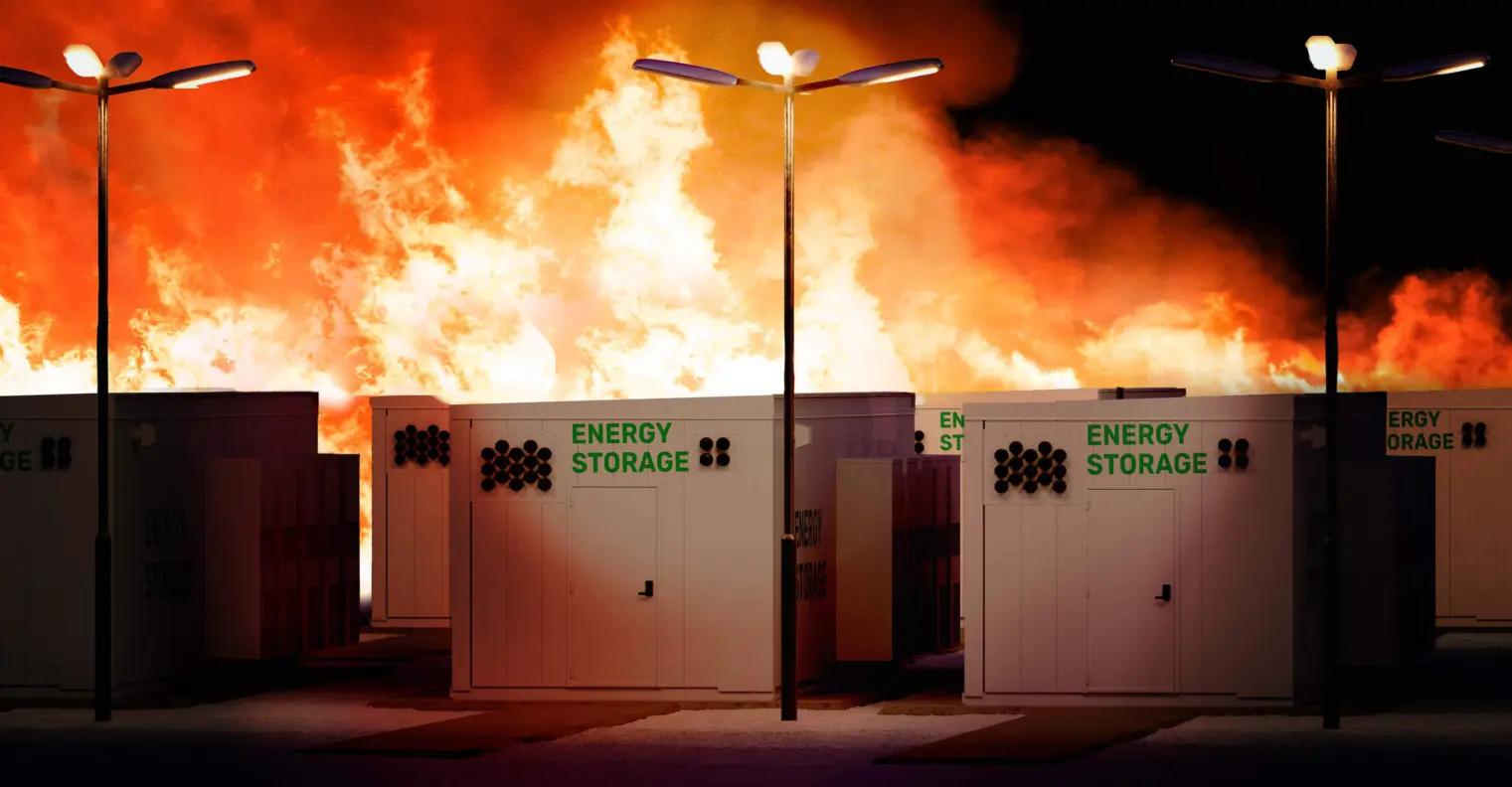 Battery Energy Storage System near a photovoltaic farm