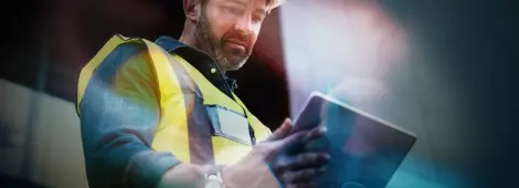 Shot of a engineer using a digital tablet on a construction site