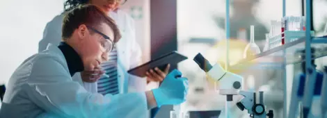 Diverse Team of Multi-Ethnic Specialists work in Advanced Lab