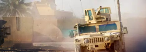 View of Armored HMMWV in Iraq.