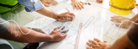 Team Engineer drawing graphic planning