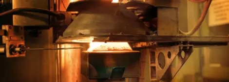 Image of a fire test being conducted in a lab