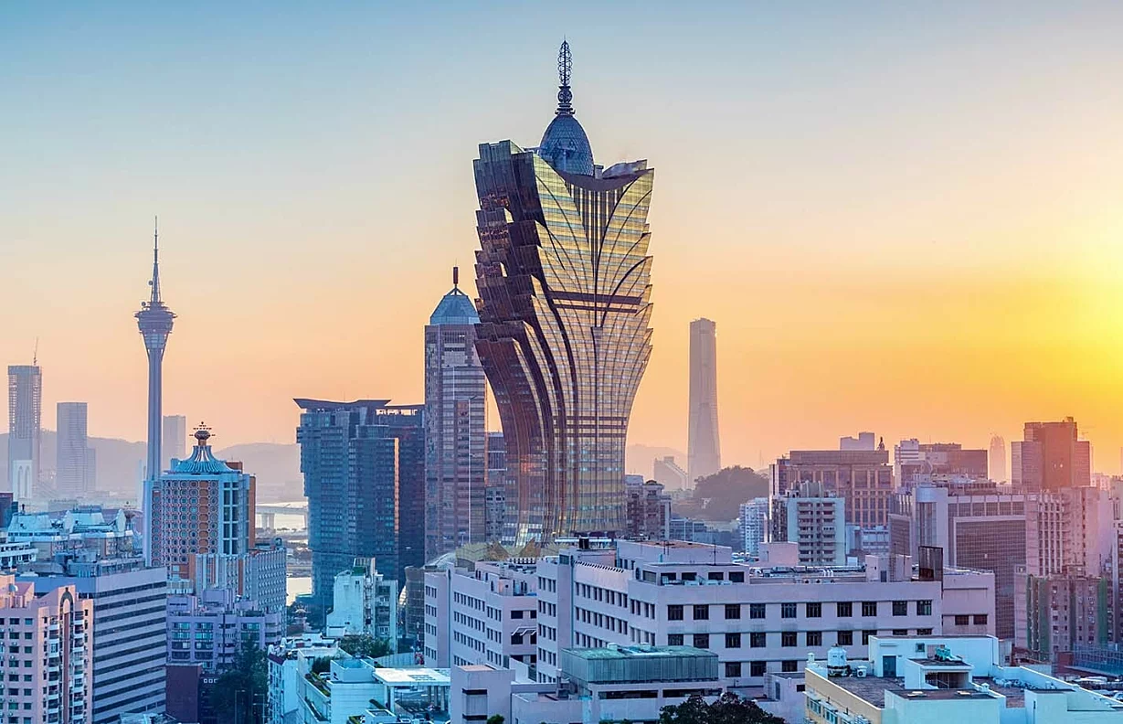 City skyline at sunset, Macau