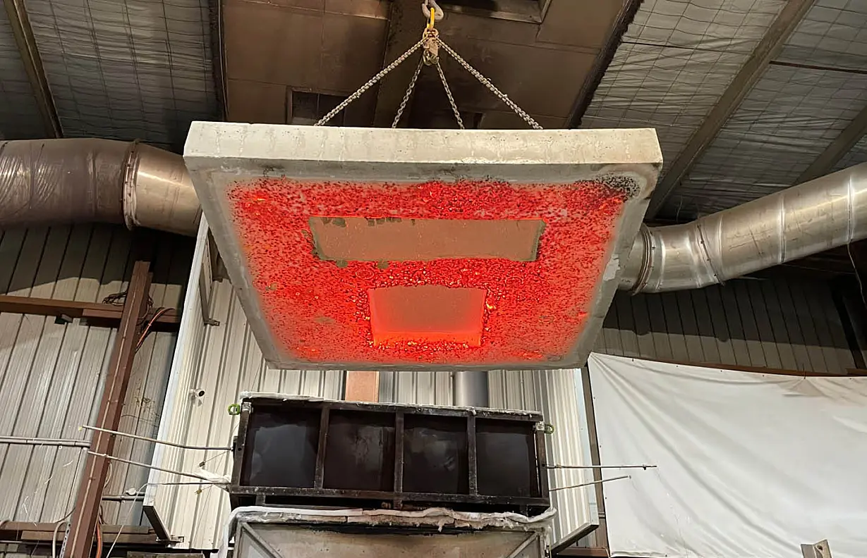 fire testing equipment of concrete slab