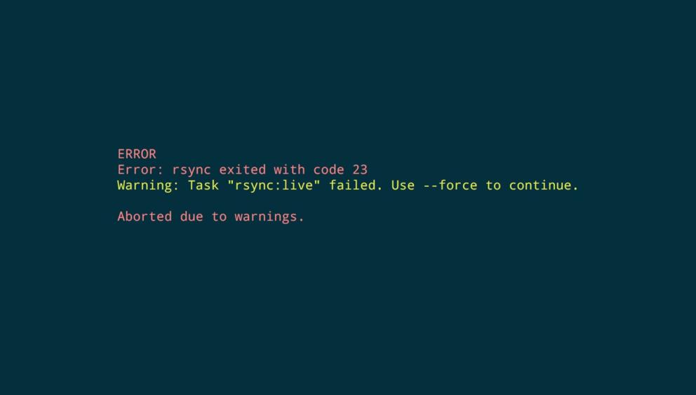 Keiith Com Rsync Error Rsync Exited With Code 23