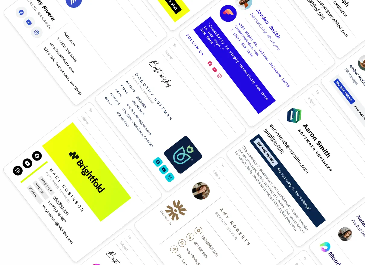 Email signature templates