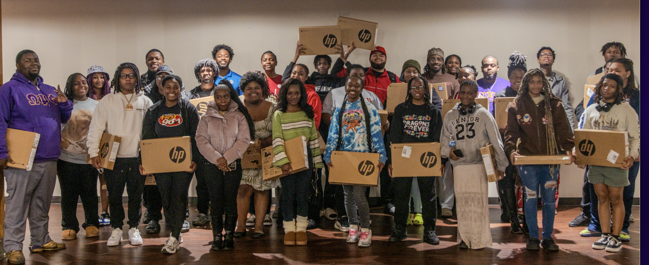 Lane College Student with Equipment