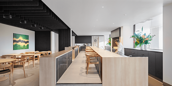 Restaurant Dining Space - Fluxwerx Speak Recessed Downlight + Multiples and Portal Pendant
