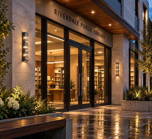 NEBW-Riverdale-Library-Entrance-at-Dusk.jpg