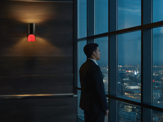Gen4 inside an office with a wall lamp at night 782143474.png