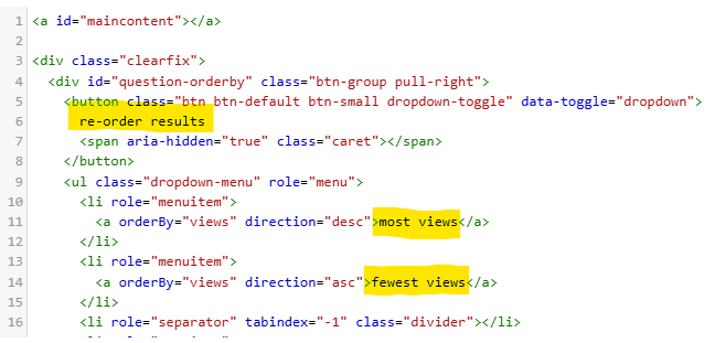 edit view of browse.html template