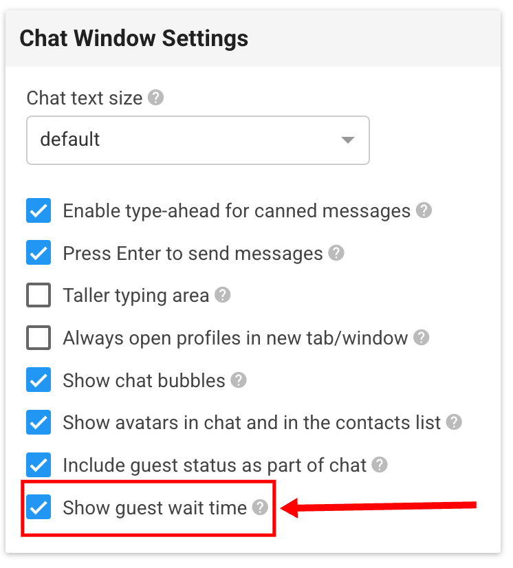 webclient preferences for wait time