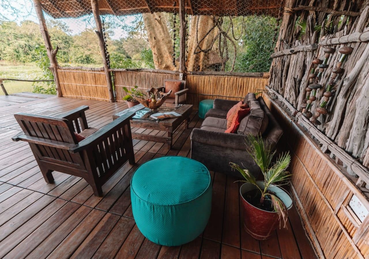 Mvuu Lodge Lounge Area On The Deck