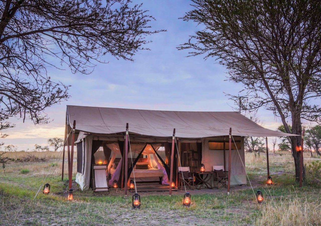 Legendary serengeti mobile camp tent exterior