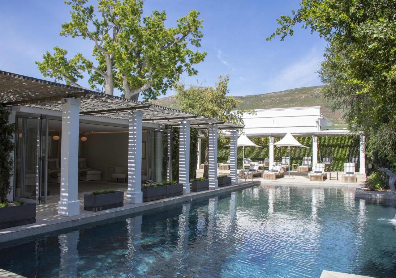 Pool area Steenberg Hotel Vineyards