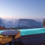 L cliff pool villa infinity pool