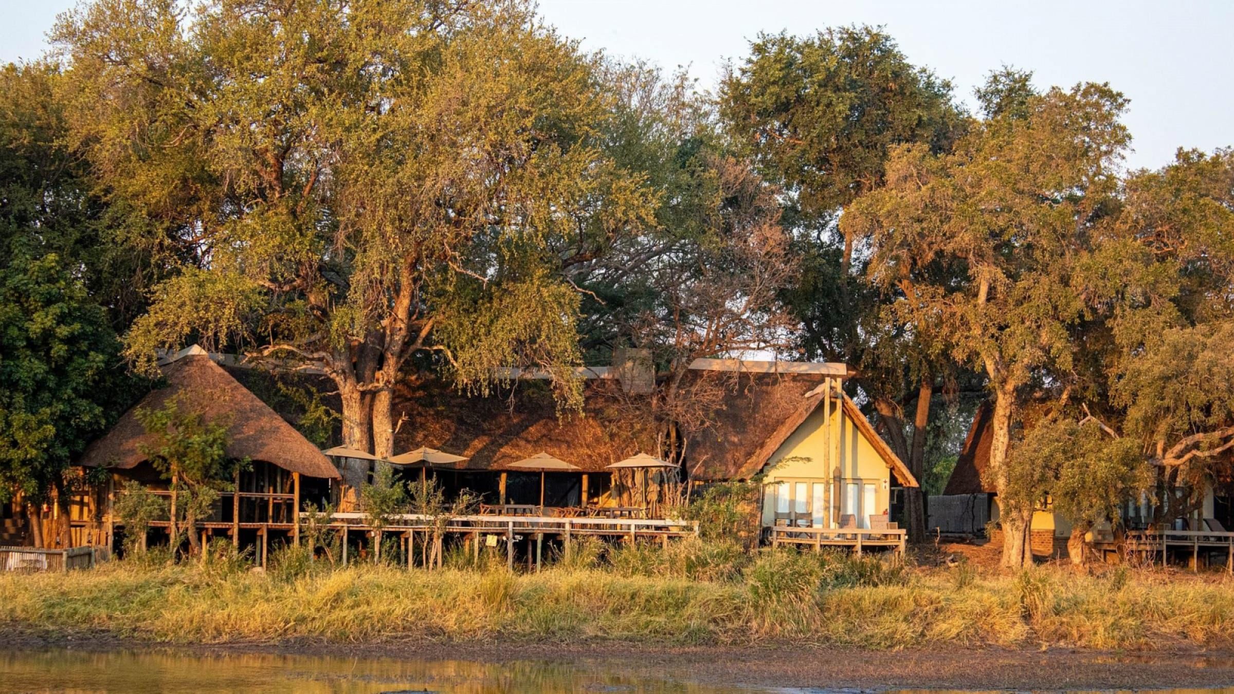 H exterior view of the river lodge