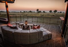 Chitabe camp lookout lounge at sunset 1280