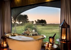 Duba plains camp guest tent bath view 1280