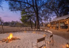 Kwara camp boma setting at the main guest area 1280