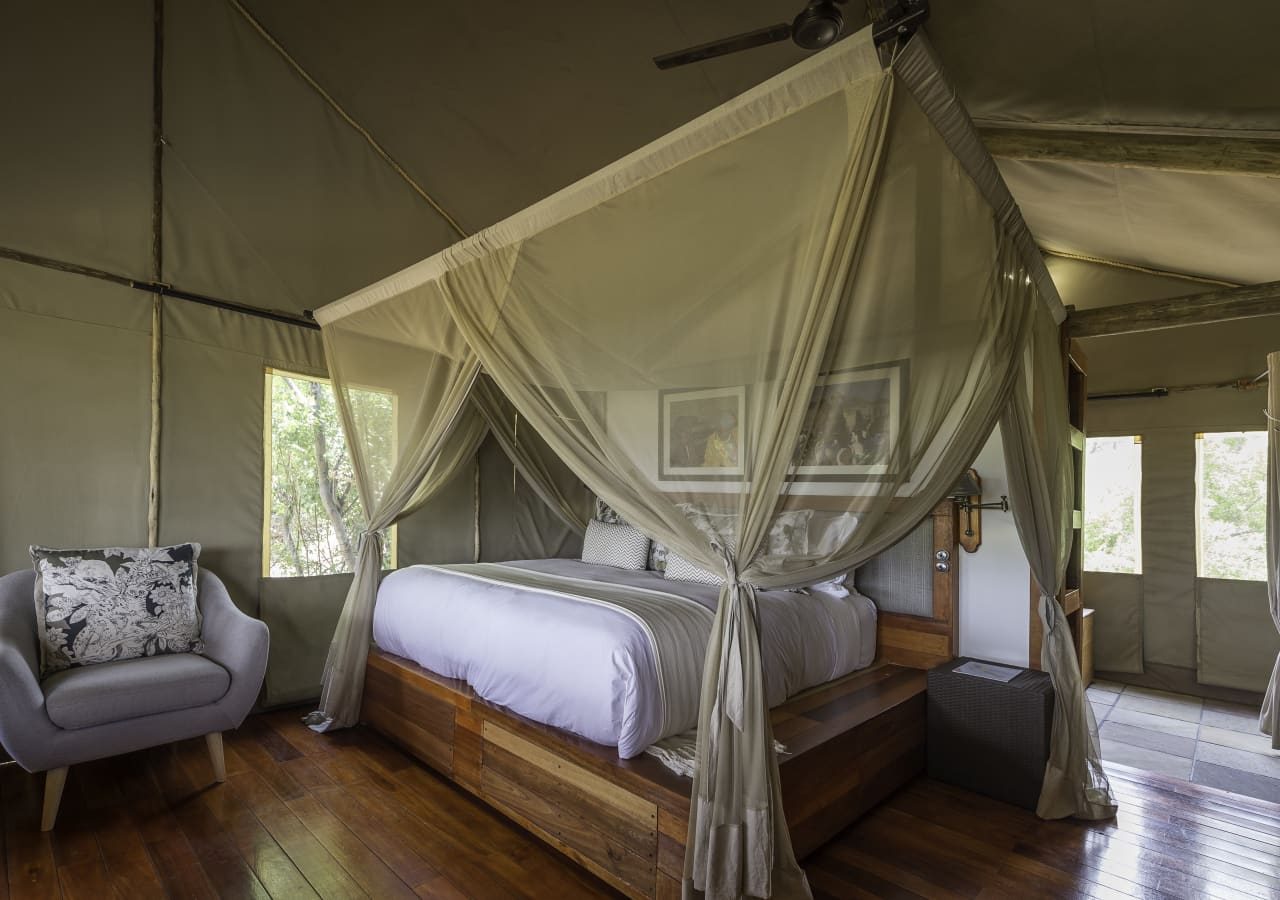 Seba camp family tent interior 1280