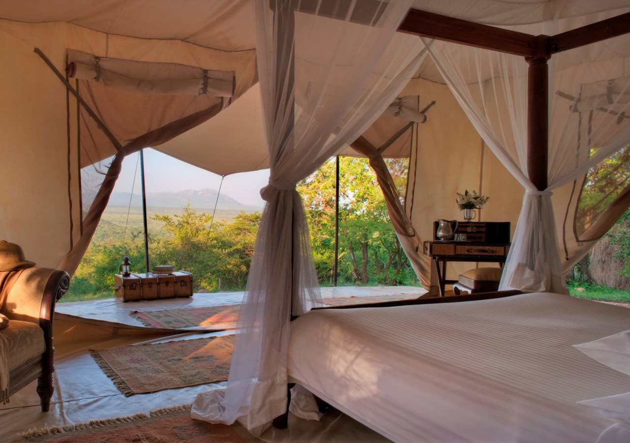 Cottars 1920s safari camp double tented room 1280