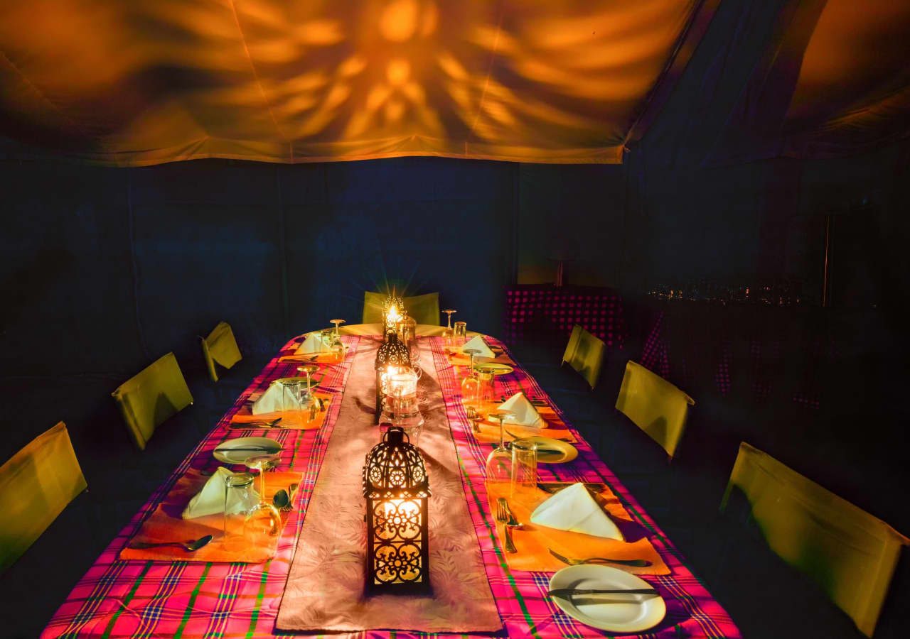 Porini bush camp evening dining area 1280