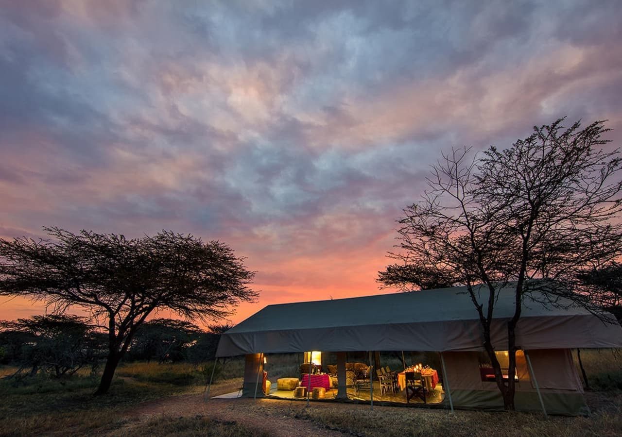 Porini bush camp exterior view of the camp 1280