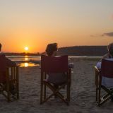Mandrare river camp sundowner drinks on the riverbed 1280