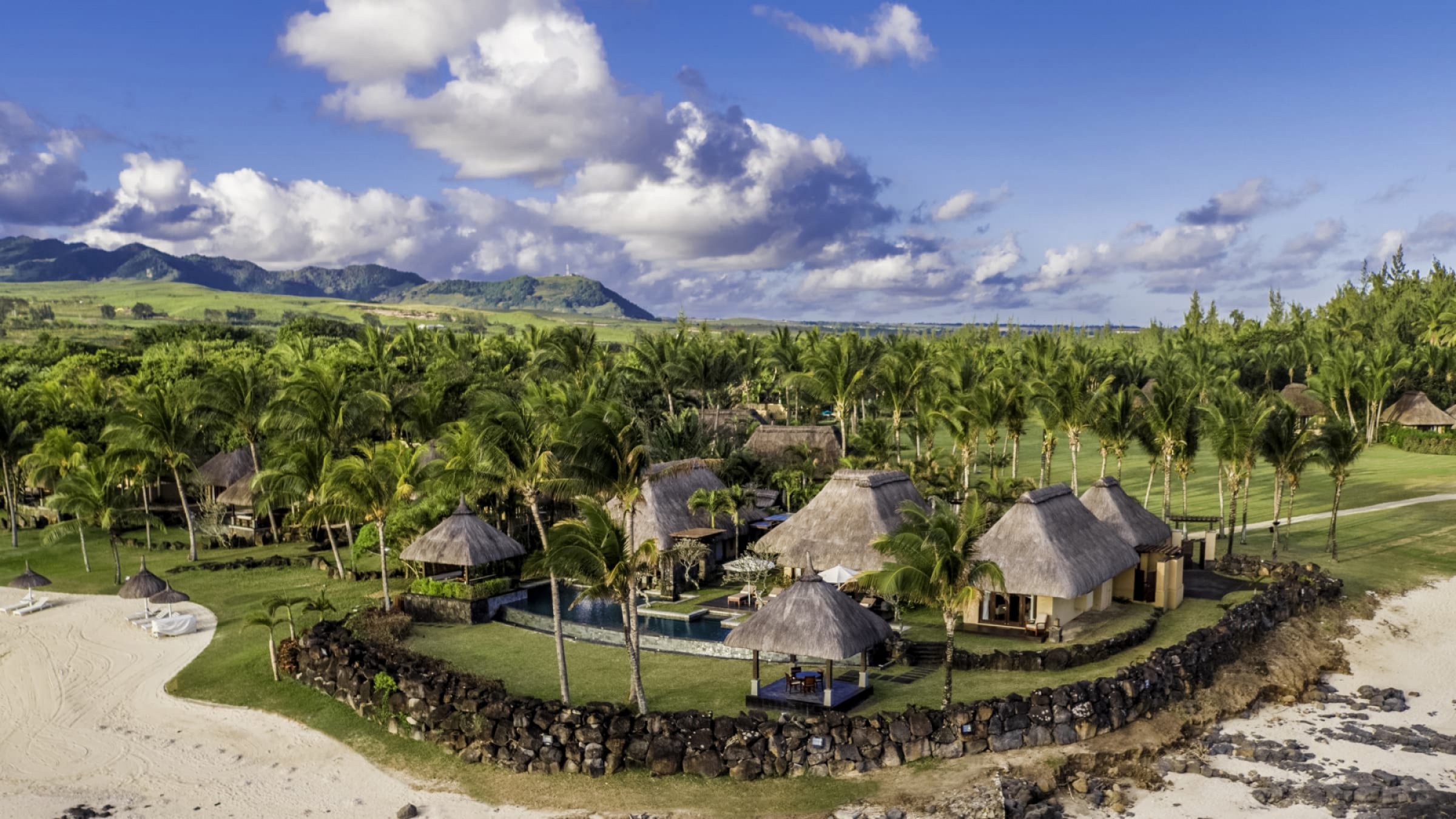 Shanti maurice resort and spa aerial view of shanti villa 2400