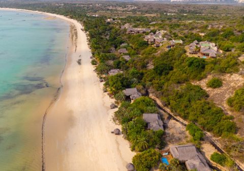 Anantara bazaruto island resort and spa aerial view of the coastline 1280
