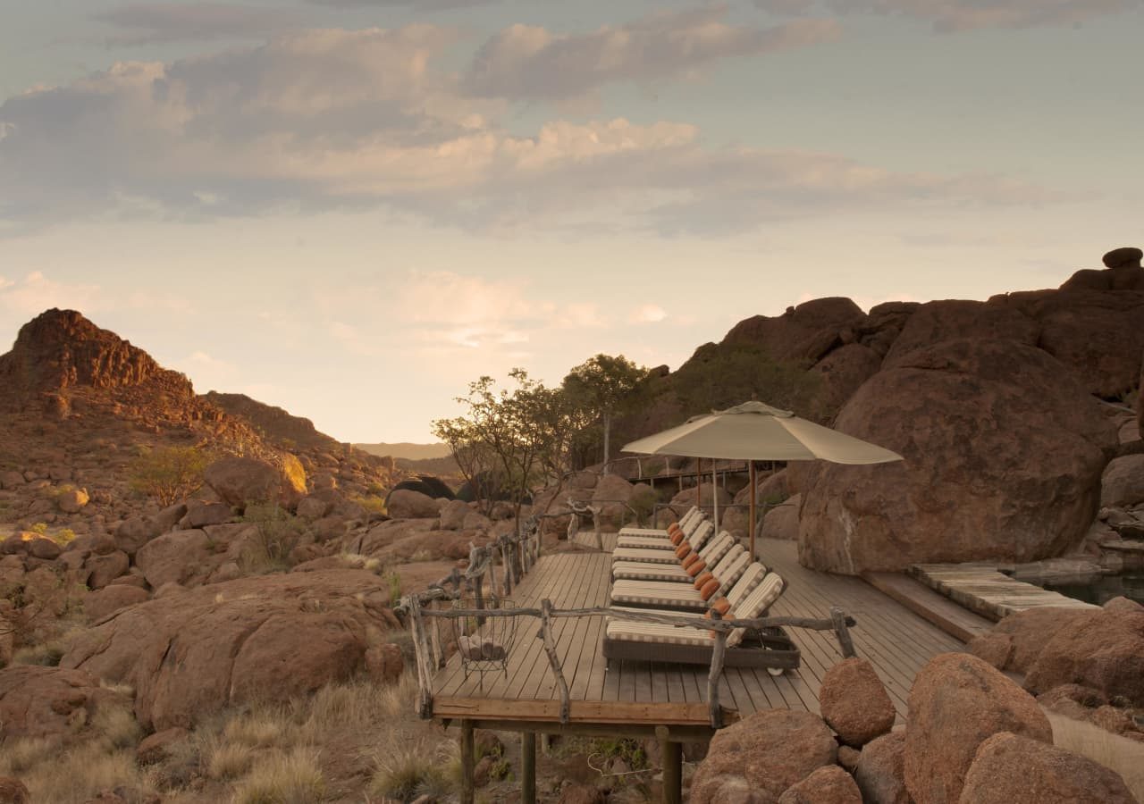 Mowani mountain camp view from the pool 1280