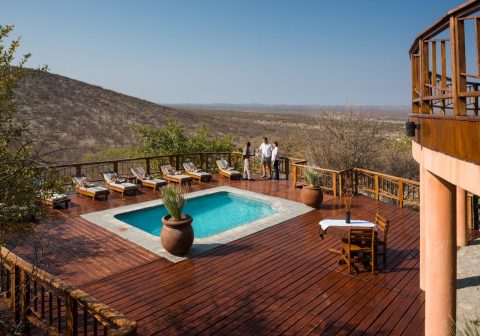 Etosha mountain lodge swimming pool and sun deck 1280