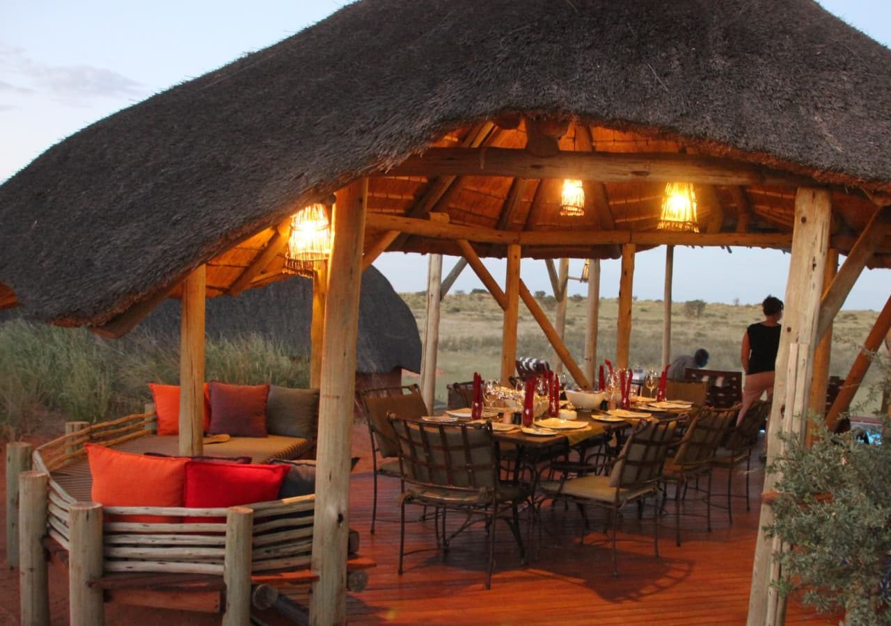 Kalahari red dunes lodge dining area 1280