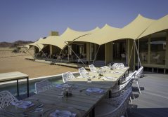 Hoanib skeleton coast camp lunch on the deck 1280