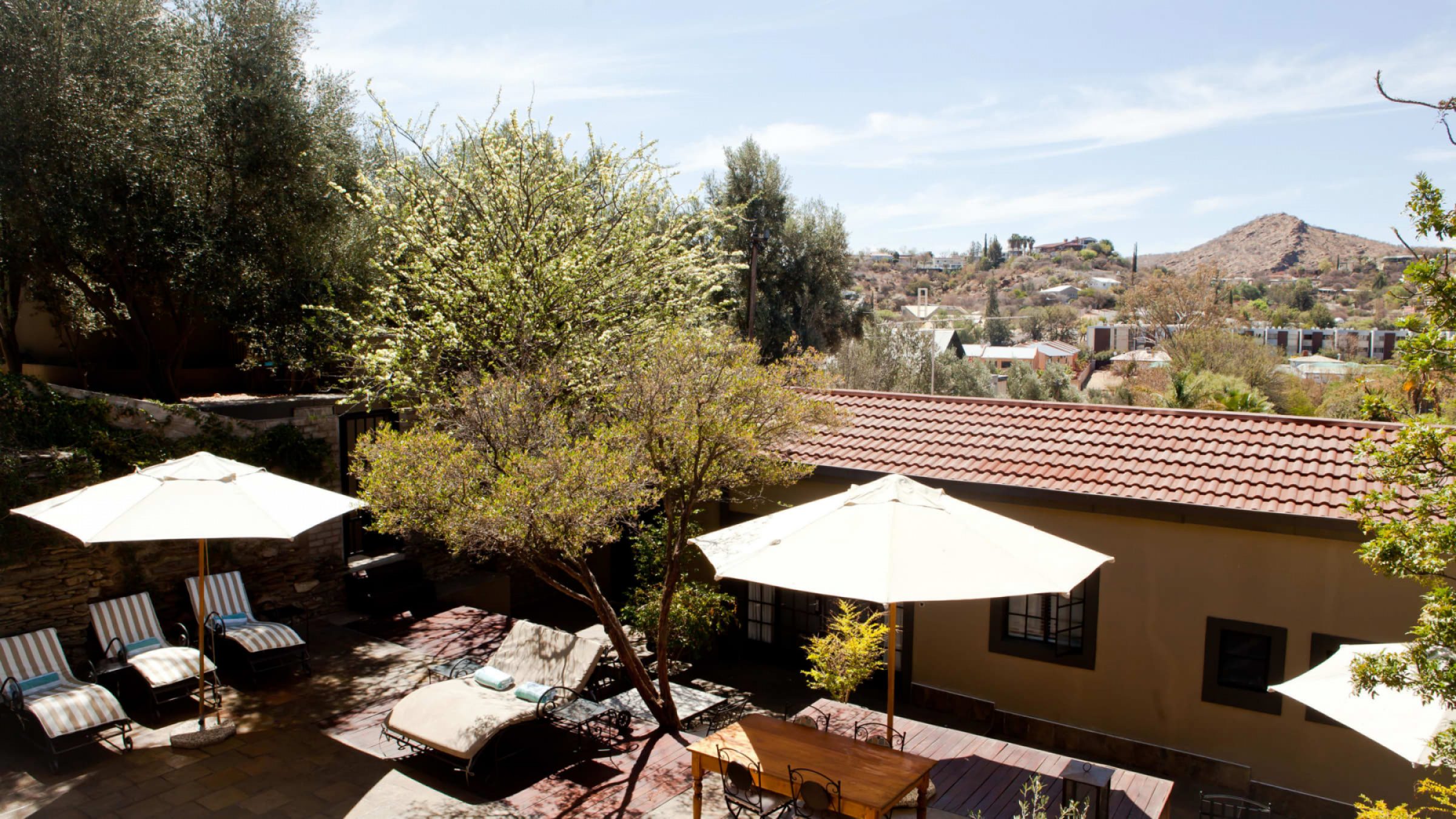 Olive grove guesthouse external lounge area 2400