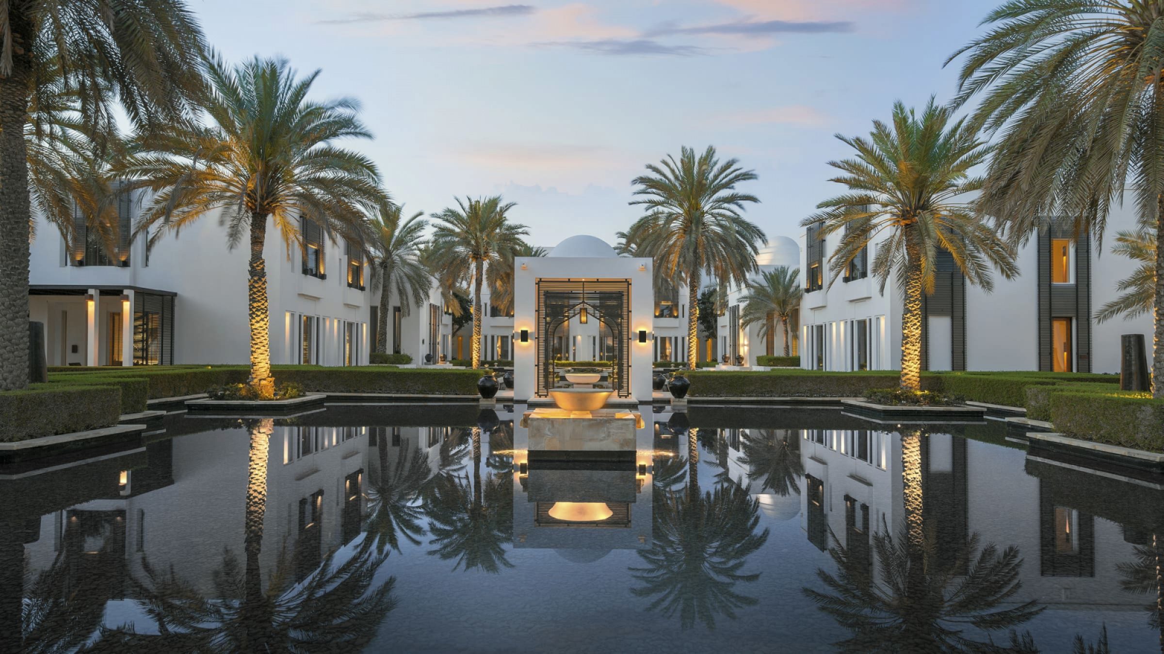 The chedi muscat view of the watergardens 2400