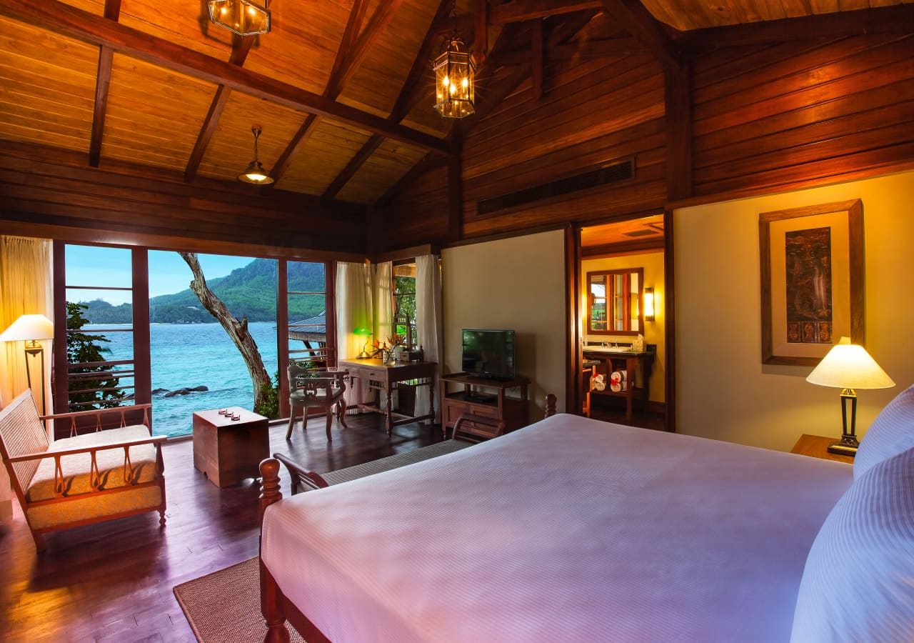 Ja enchanted island resort private pool villa bedroom views 1280