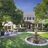 Vineyard hotel and spa outdoor dining and garden area 1280