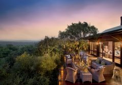 Kwandwe ecca lodge outdoor lounge at sunset 1280