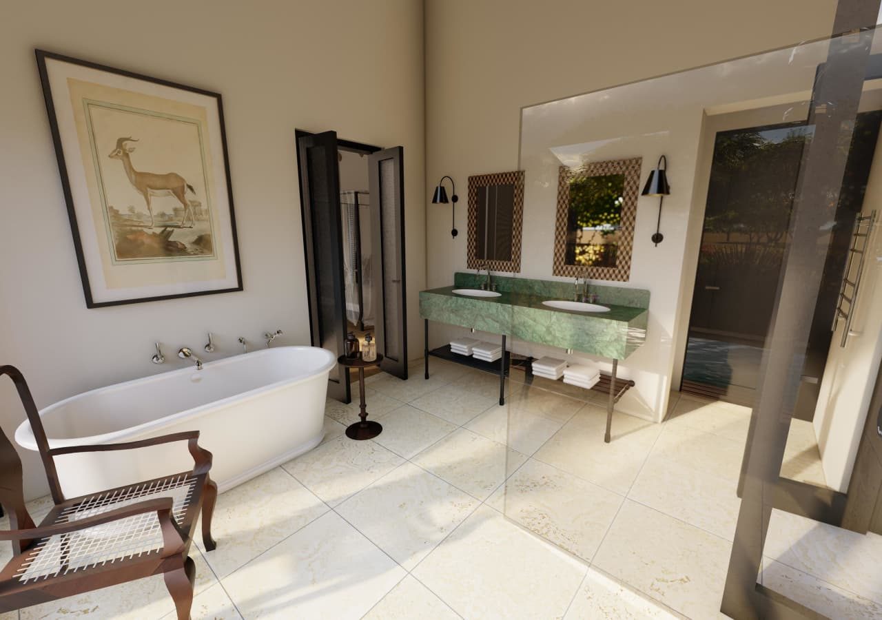 Monwana game lodge single suite bathroom 1280