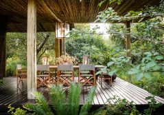 Singita ebony lodge outdoor dining deck 1280
