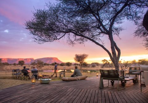 Marataba explorers camp sunset view across the mountains 1280