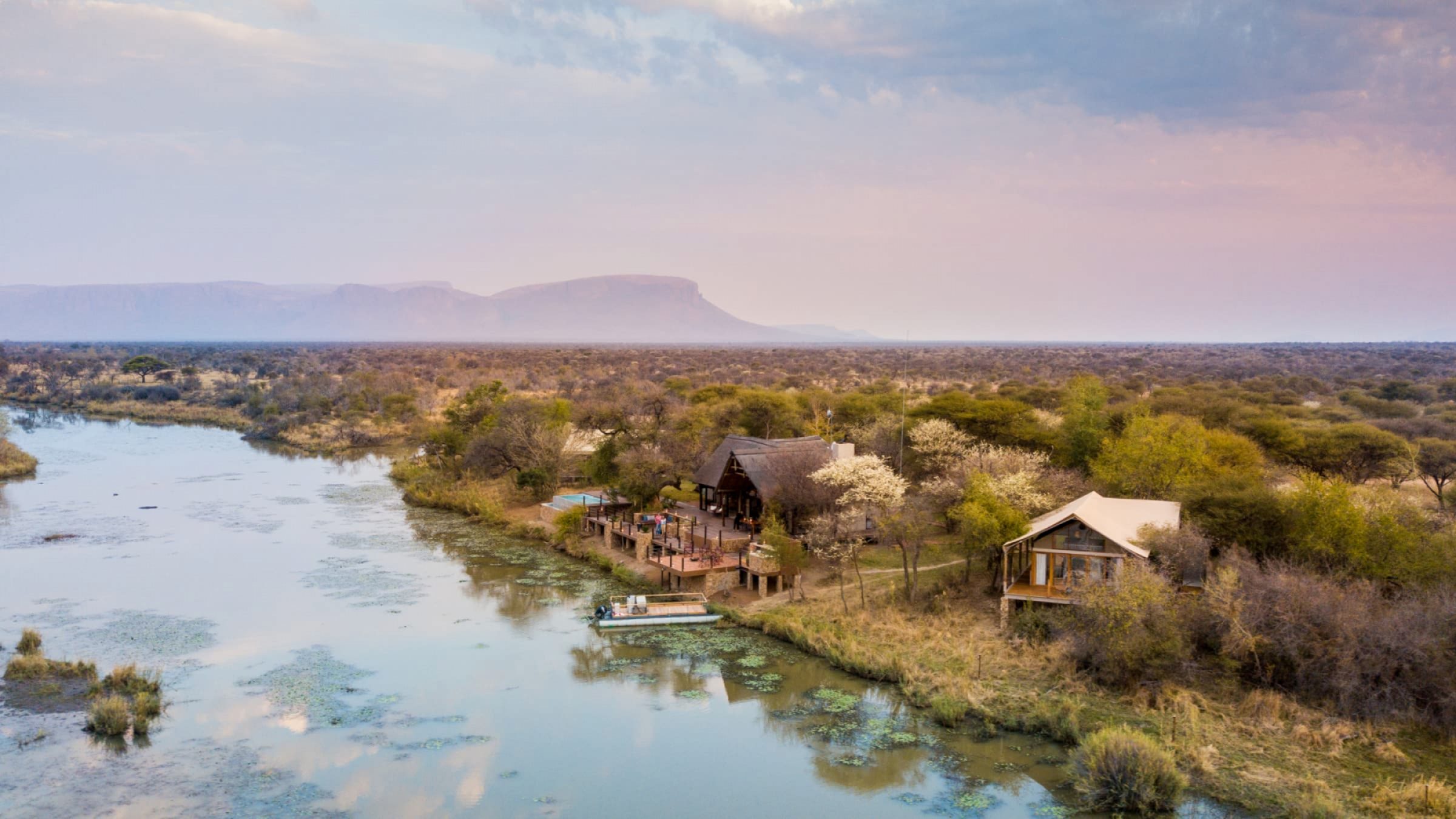 Marataba founders camp aerial view of camp 2400