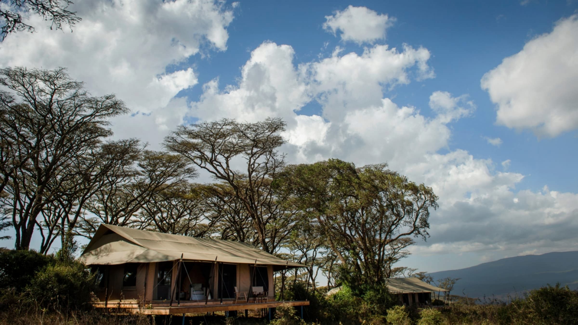Entamanu ngorongoro tent exterior and setting 2400