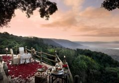 Ngorongoro crater lodge honeymoon rose petal dinner with views across the ngorongoro crater 1280