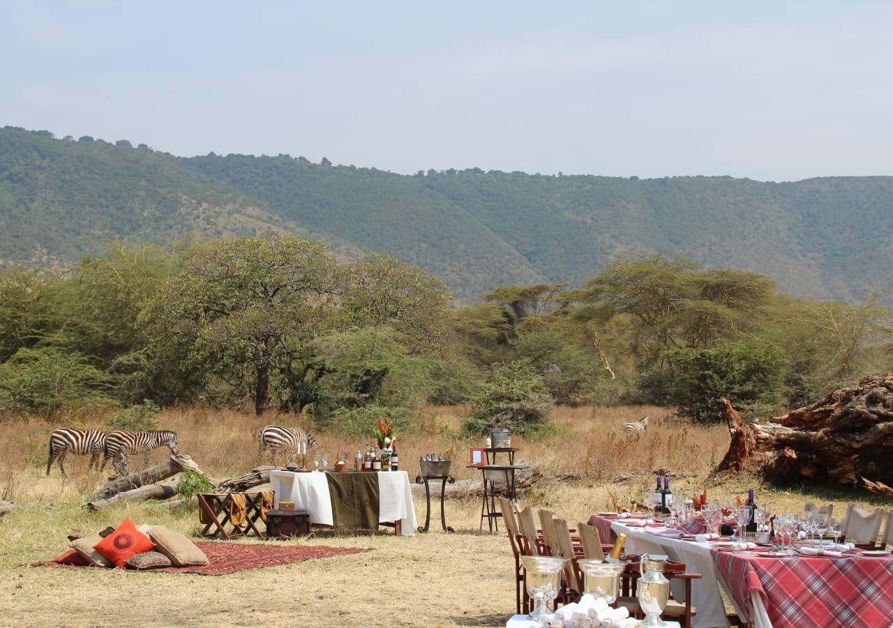 The manor at ngorongoro crater floor luncheon 1280